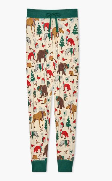 Woodland Winter Women's Jersey Pajama Set, Size: XS