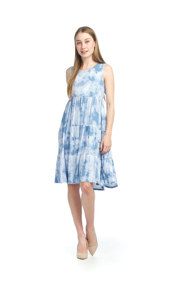 Tie Dye Tiered Stretch Dress 12721