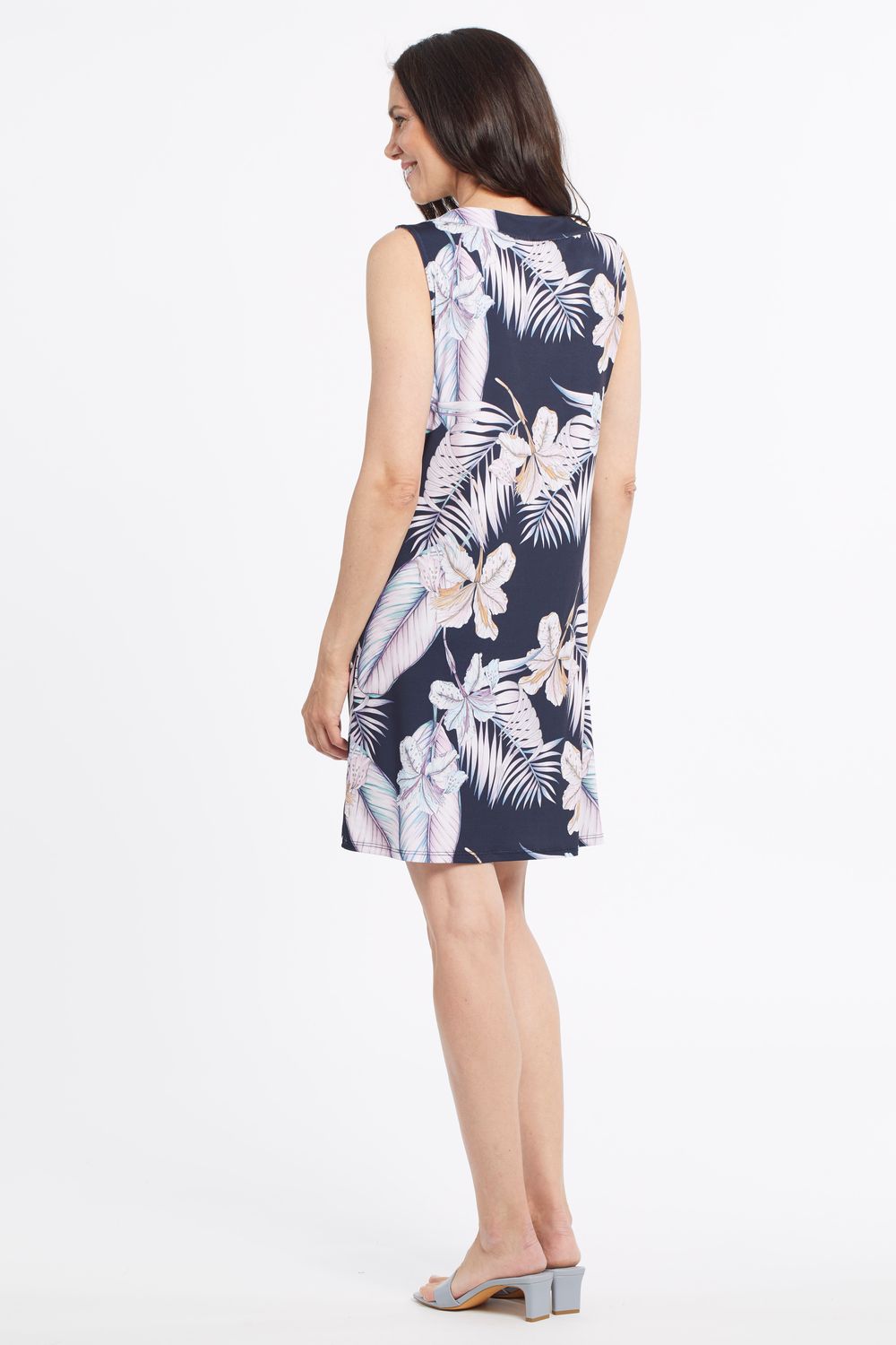 Sleeveless Notch Collar Dress 838O