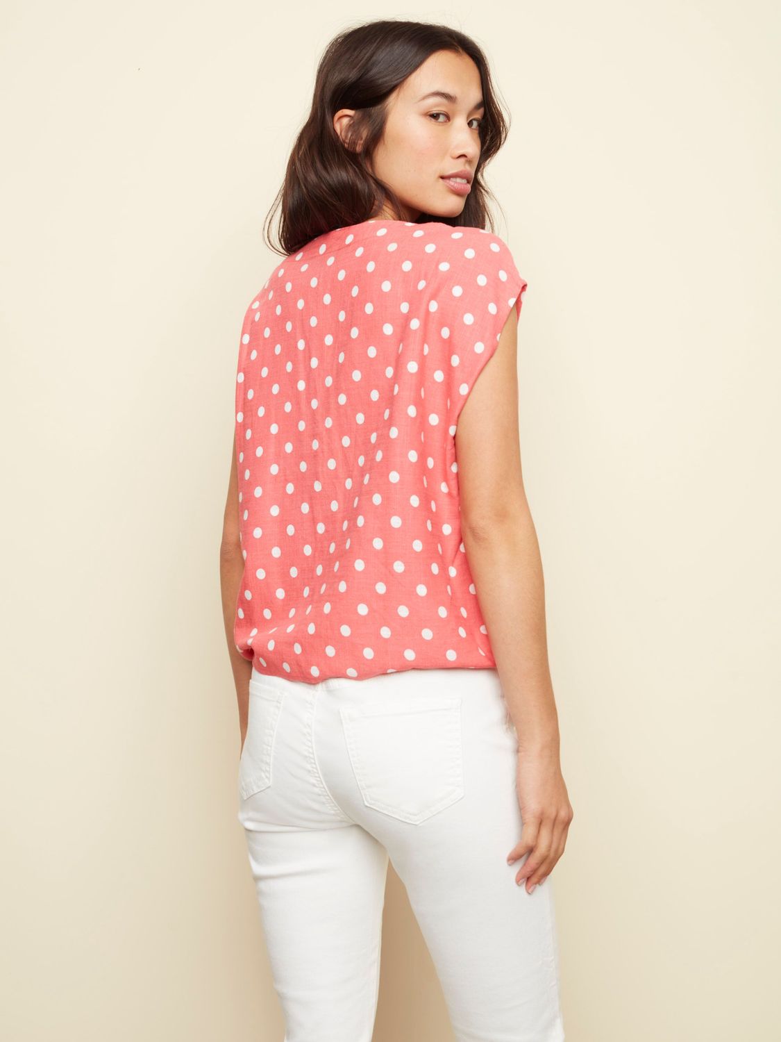 Cap Sleeve With Side Ties C4427, Color: Coral, Size: S