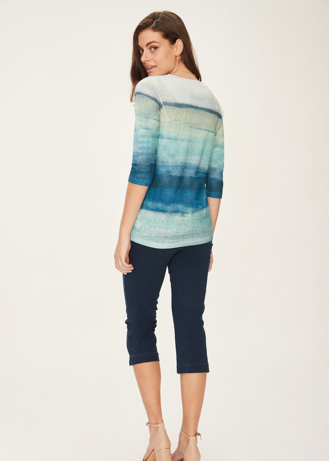 Printed Scoop Neck Top 1718451
