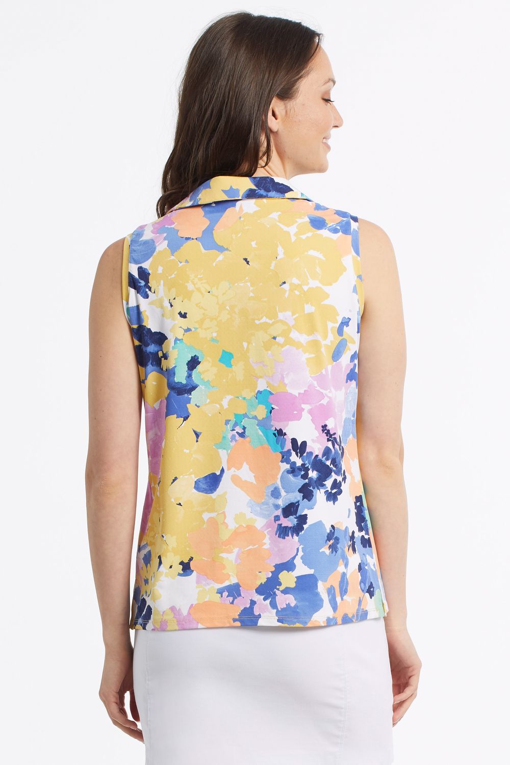Sleeveless Henley Top 3902O