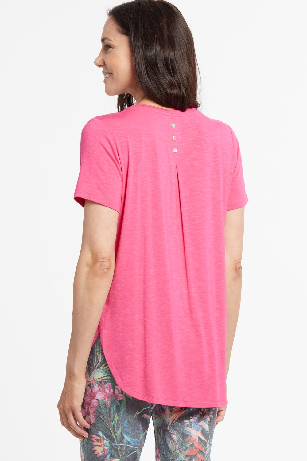 Crew Neck With Button Back Detail (More Colors)