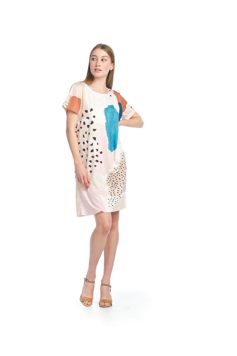 Abstract Stretch T Shirt Dress