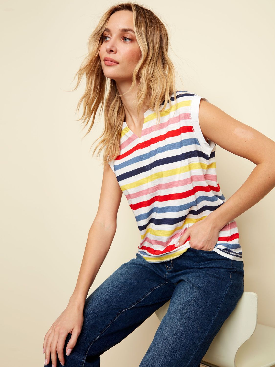 Short Sleeve Striped Tee