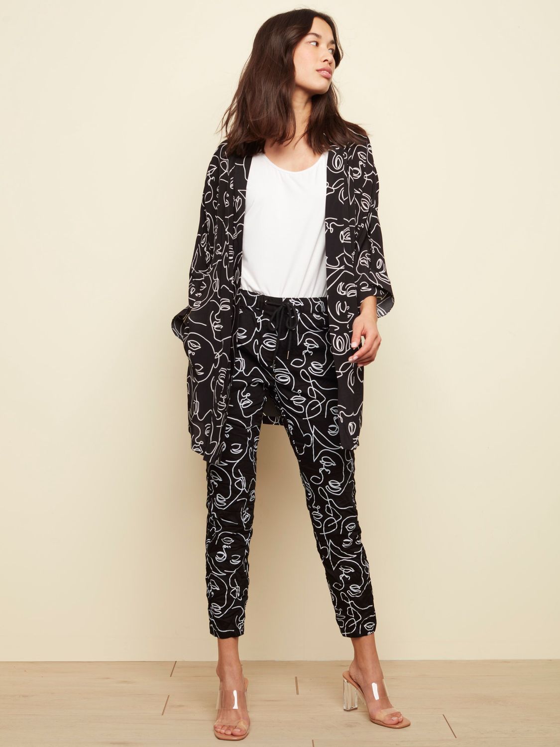 Long Printed Kimono C6207