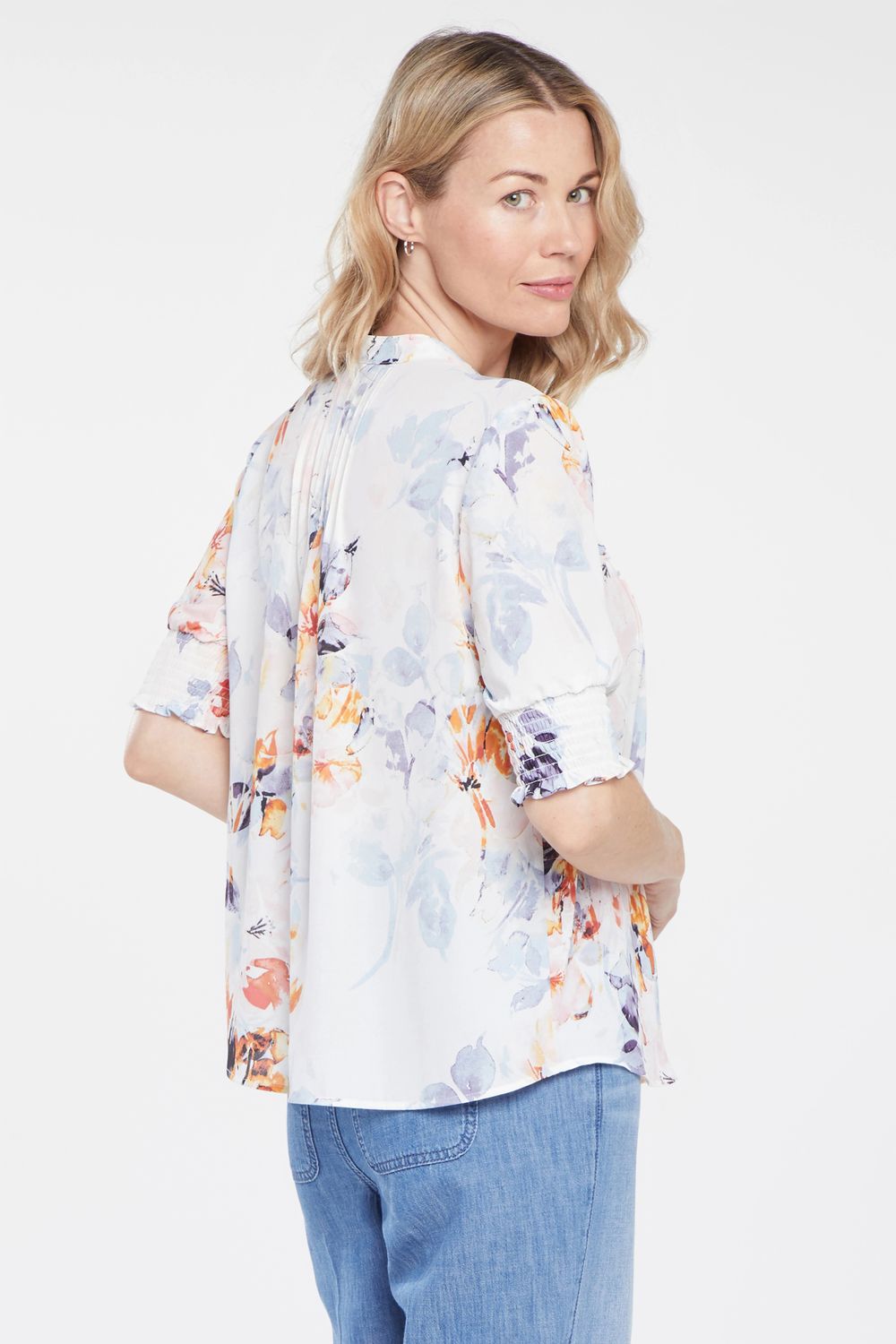 S/S Pleated Plesant Blouse 