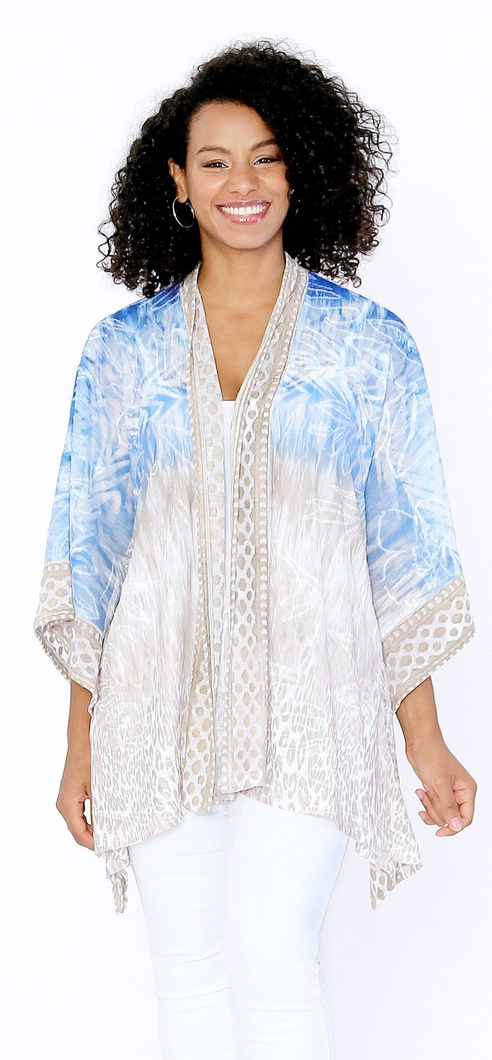 Denim Sand Ombre Kimono 12257