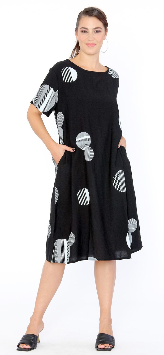 Black Woven Dress 221671, Size: S