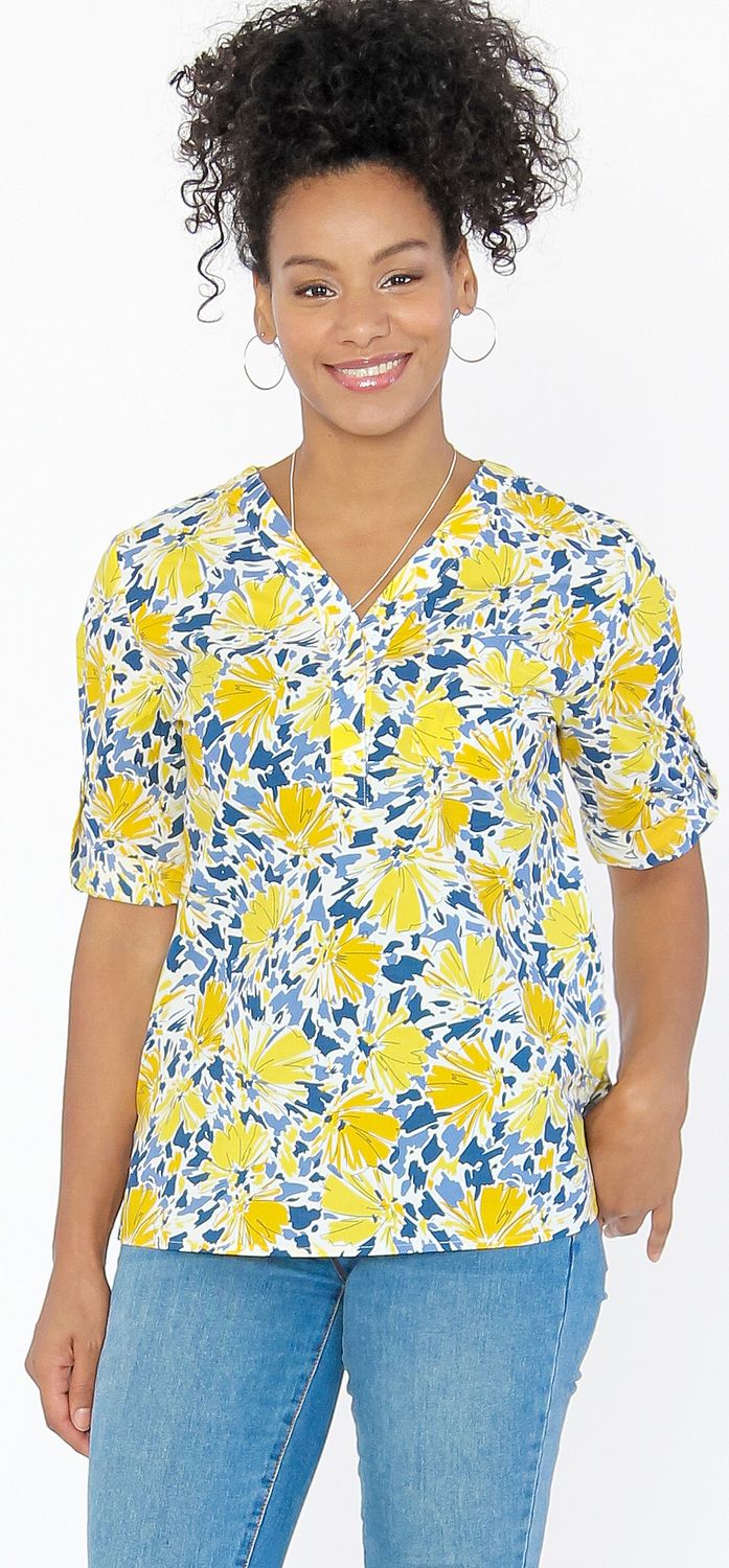 Floral Coral Top 221348