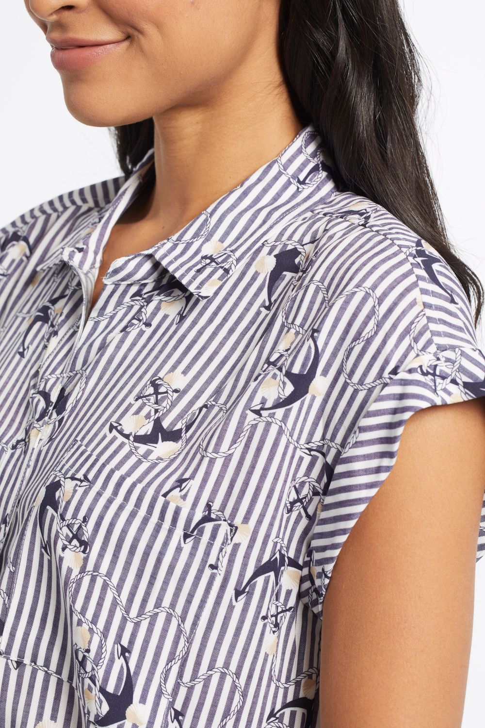 Shirt With Front Tie 6972O