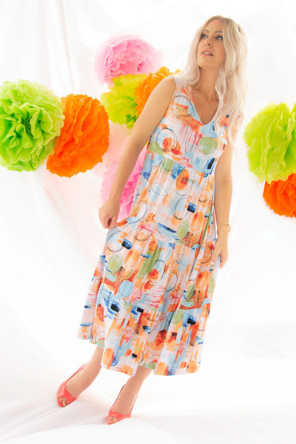 Multi-Printed Dress 459-4473