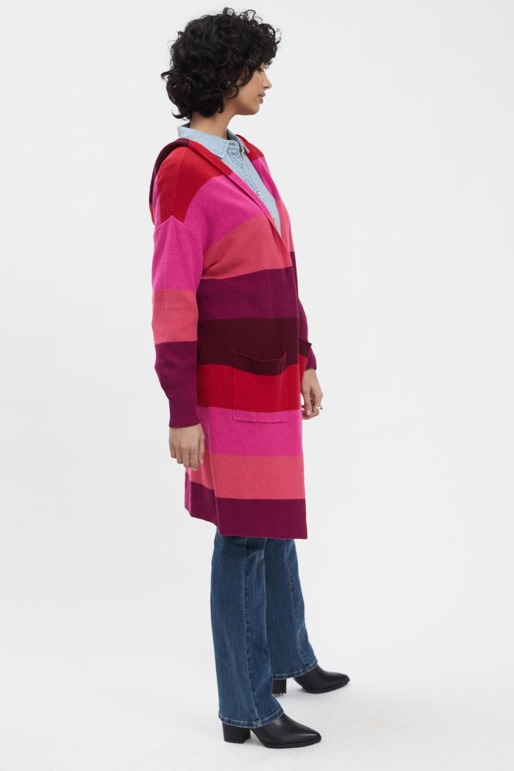 Striped Hooded Cardigan 1665314 (More Colors)