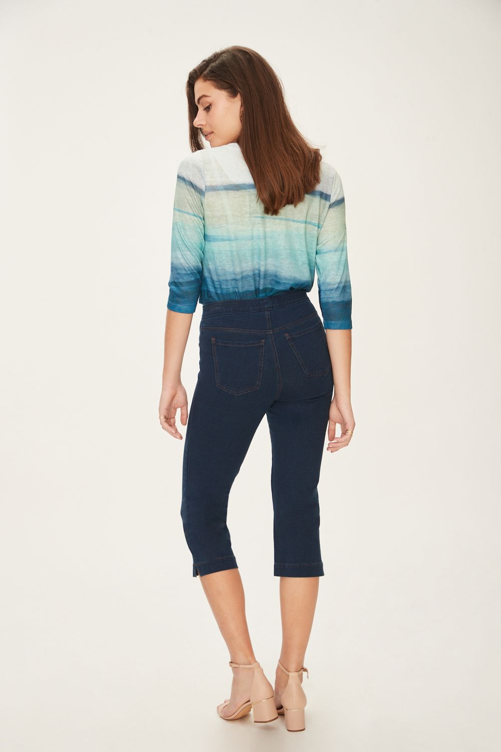 Pull On Capri Dark Indigo 2873901, Color: Dark Indigo, Size: 4