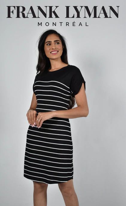 Black/White Knit Dress 226320, Size: 4