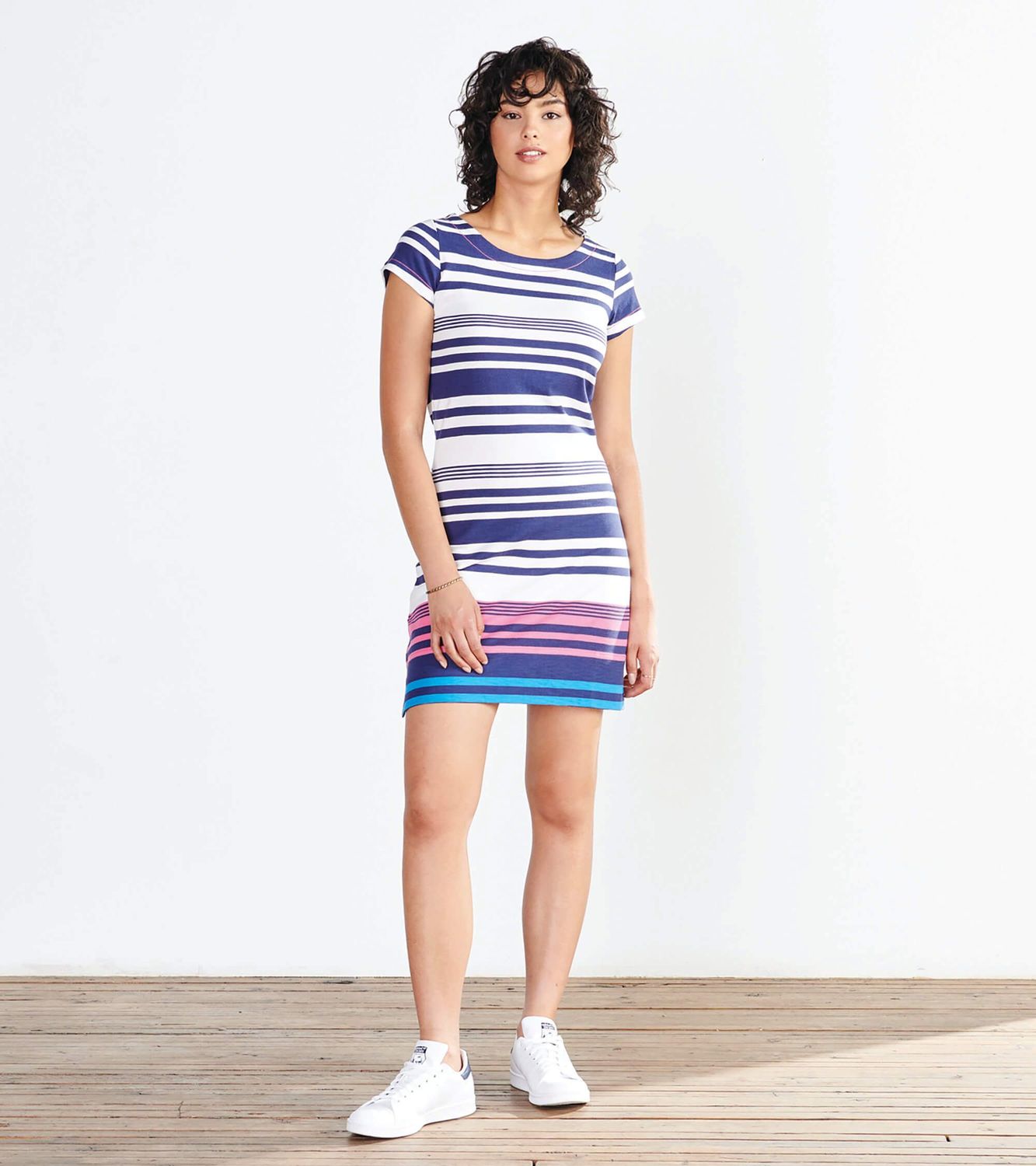Nellie Dress RSL179A, Color: Shoreline Stripes, Size: S