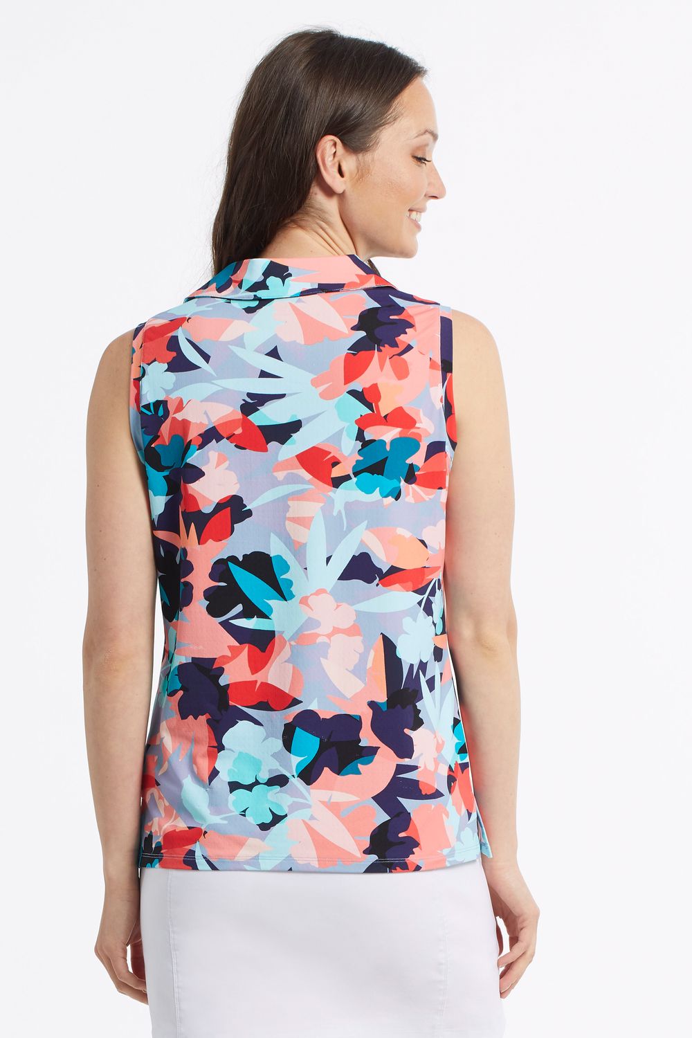 Sleeveless Henley Top 3902O