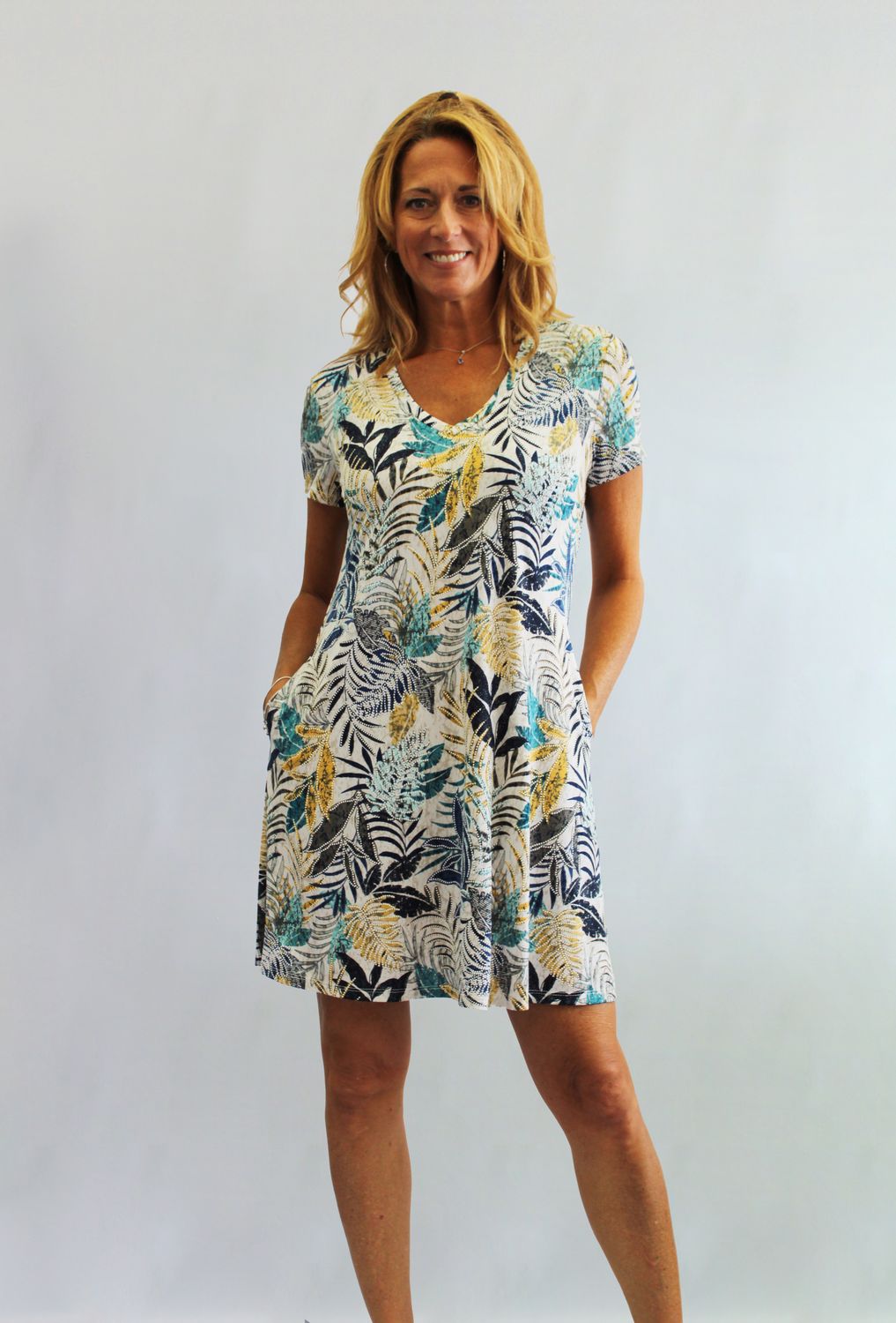 Petite Dress 57261, Color: Multi Print, Size: S