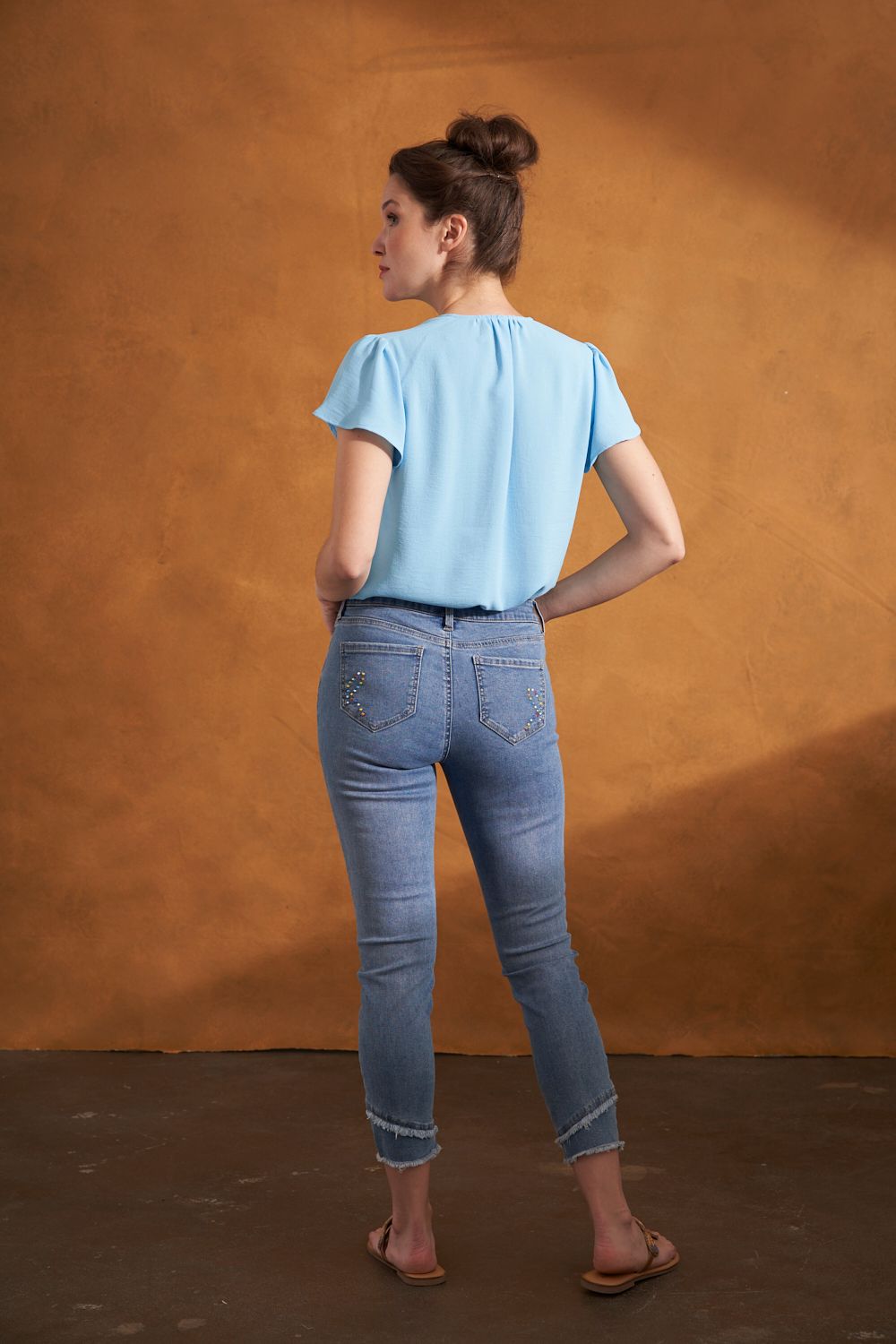 Speckled Medium Wash Jeans - R10005D, Size: 4