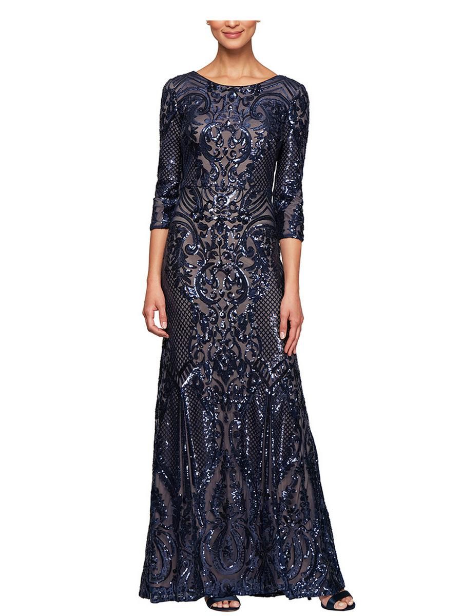 Fit &amp; Flare Sequin Gown 816609