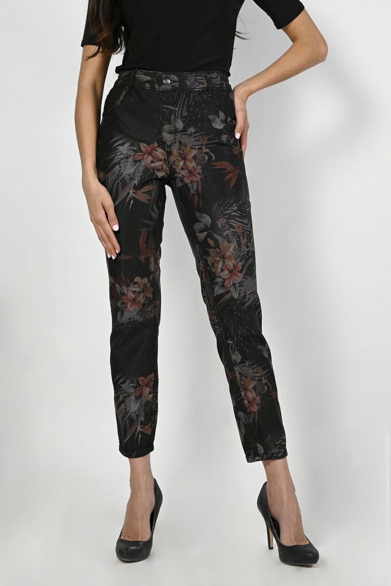 Multi/Black  Reversible Woven Denim Pant 223434U