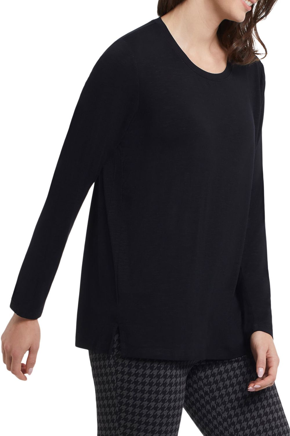 Scoop Neck Top WIth Back Pleats 1041O