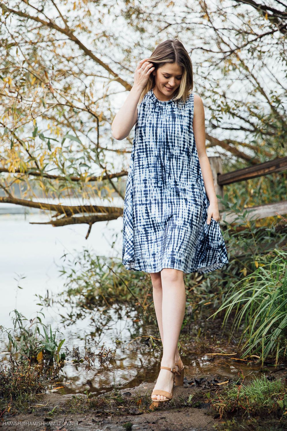 Tie Dye Stretch Dress With Pockets PT12669
