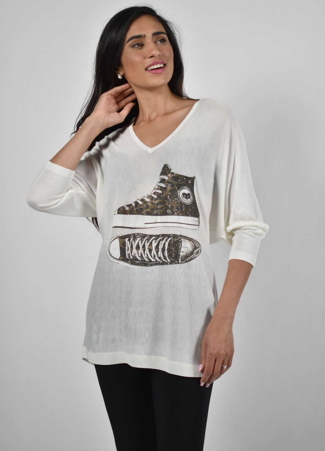 Ivory Knit Top 226128