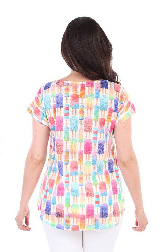 Popsicle Print S/S Tee , Size: S