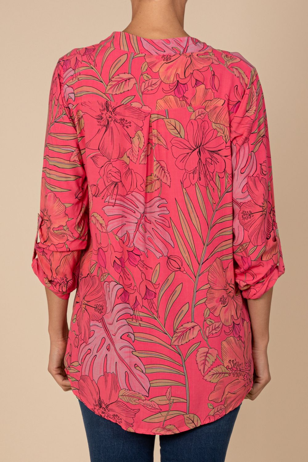 Roll Up Sleeve With Sequin Pocket 26018