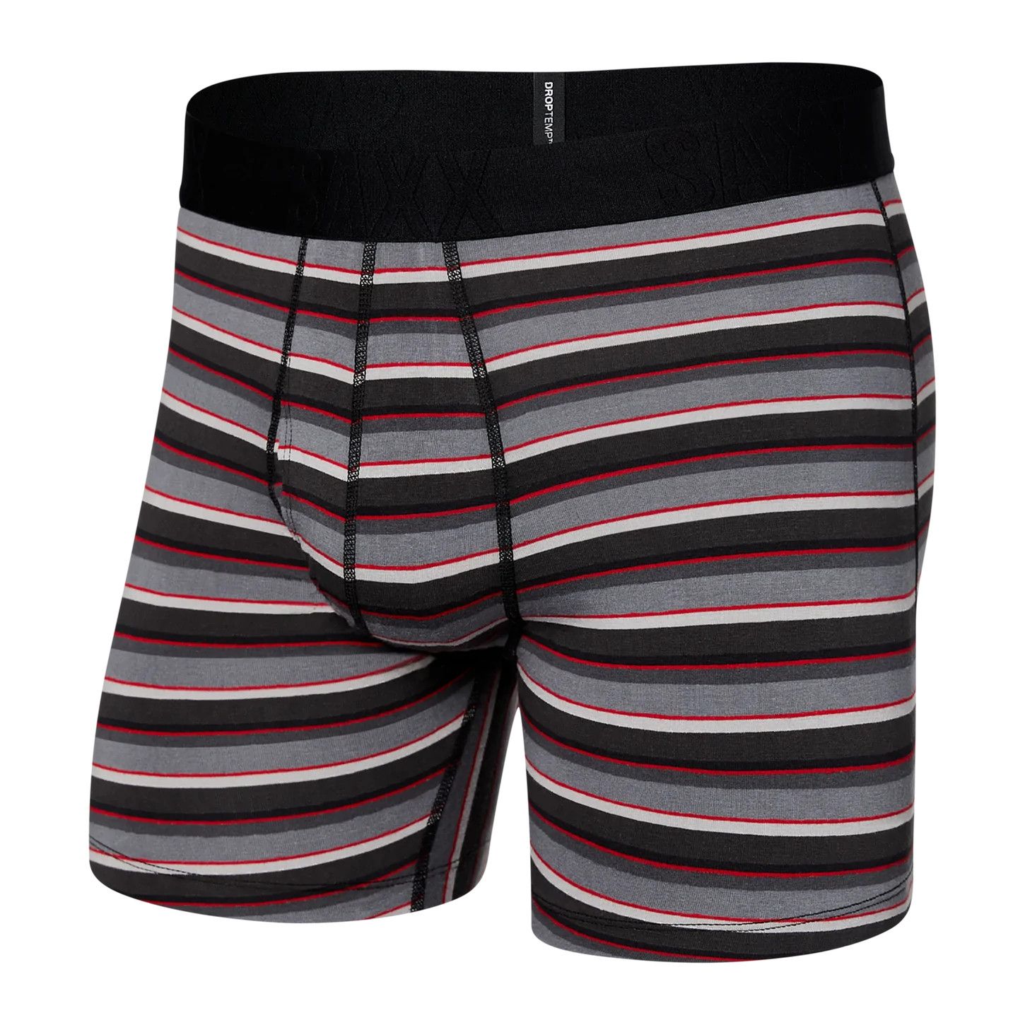 DropTemp™ Cooling Cotton  Boxer Brief / College Stripe- Grey 