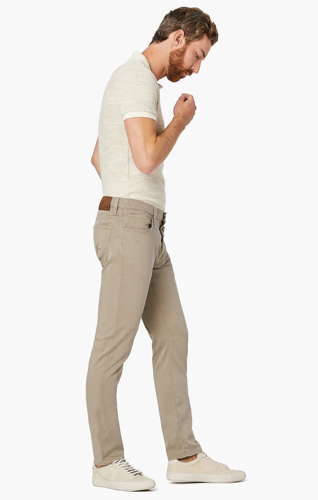 Cool Tapered Leg Pants In Mushroom Twill 