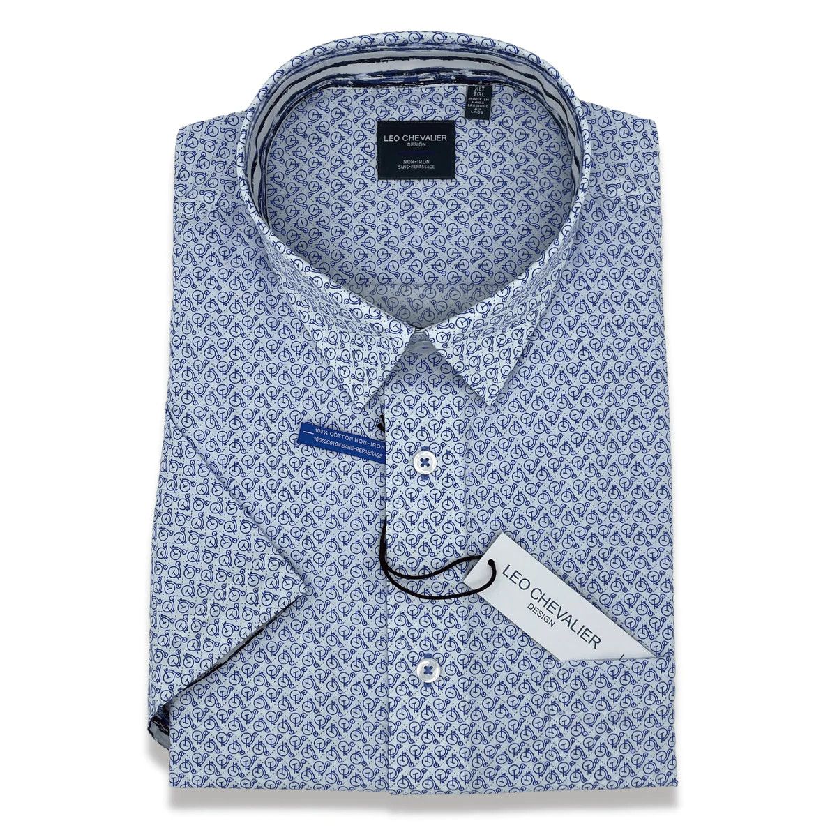 Blue Print Short Sleeve Shirt 528362