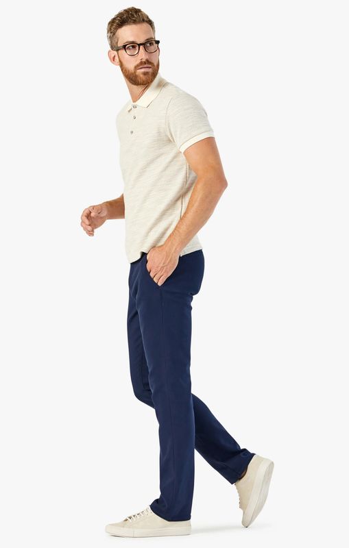 Verona Slim Leg Chino Pants In Navy High Flyer 