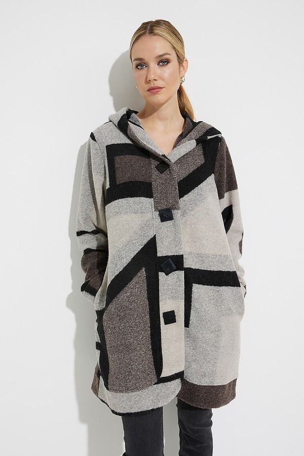 Abstract Knit Coat Style 224920