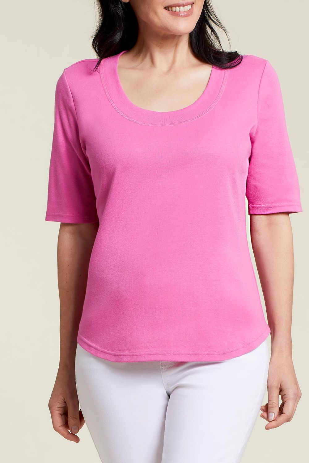Cotton Scoop Neck Top 1356O