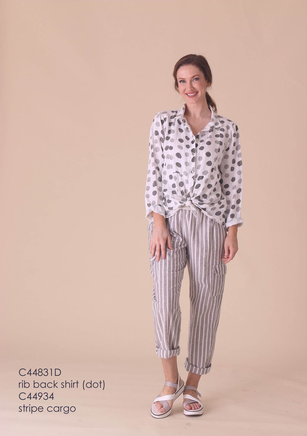 Striped Cargo Linen C44934