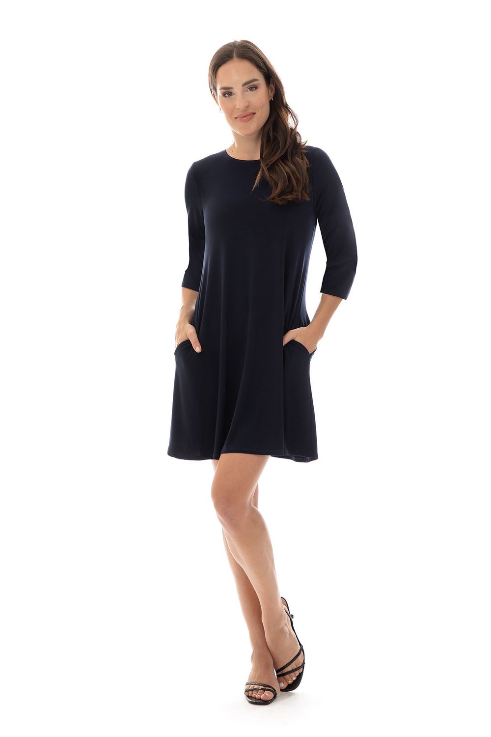 Black A Line Dress 7996