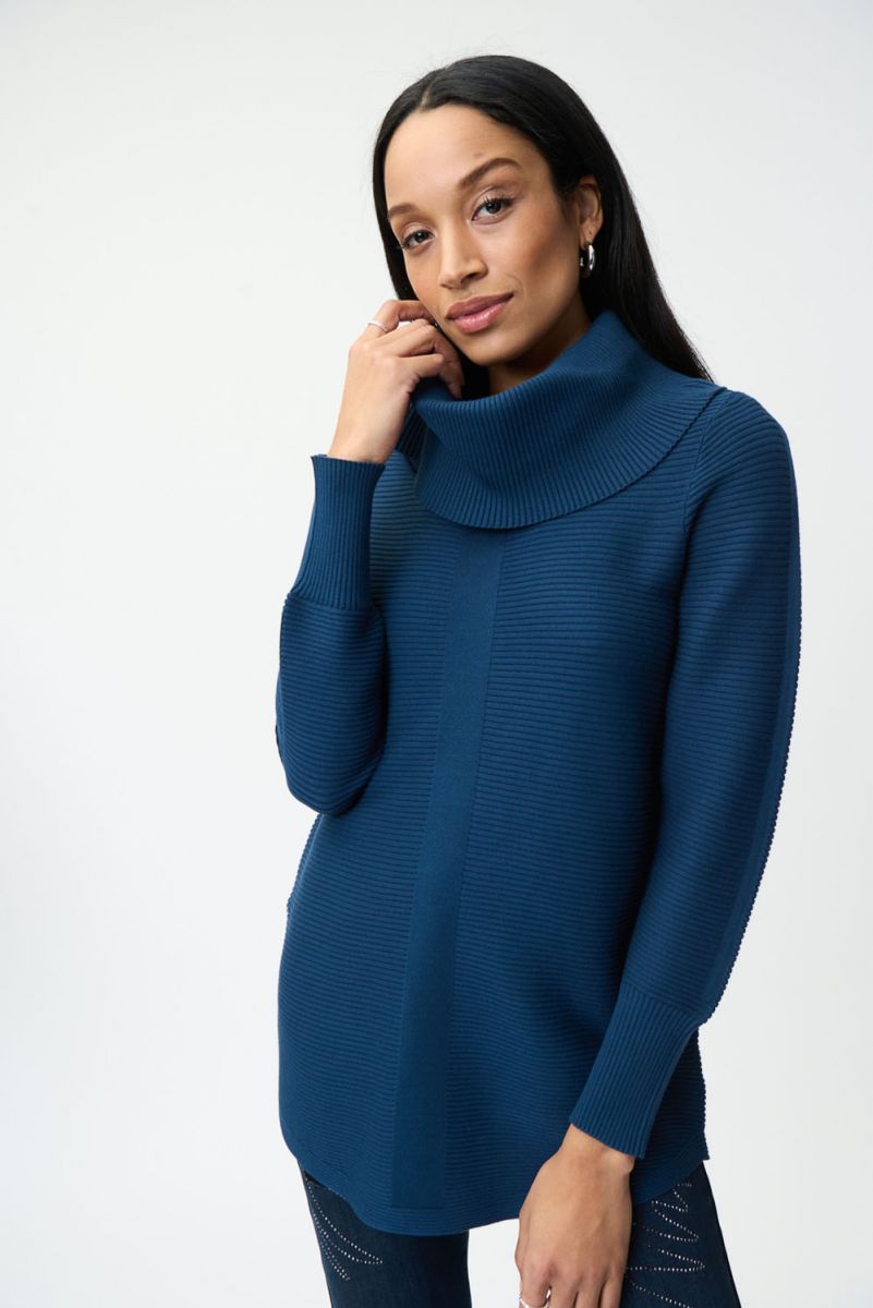 Cowl Neck Sweater w/Back Grommet Detail 224927