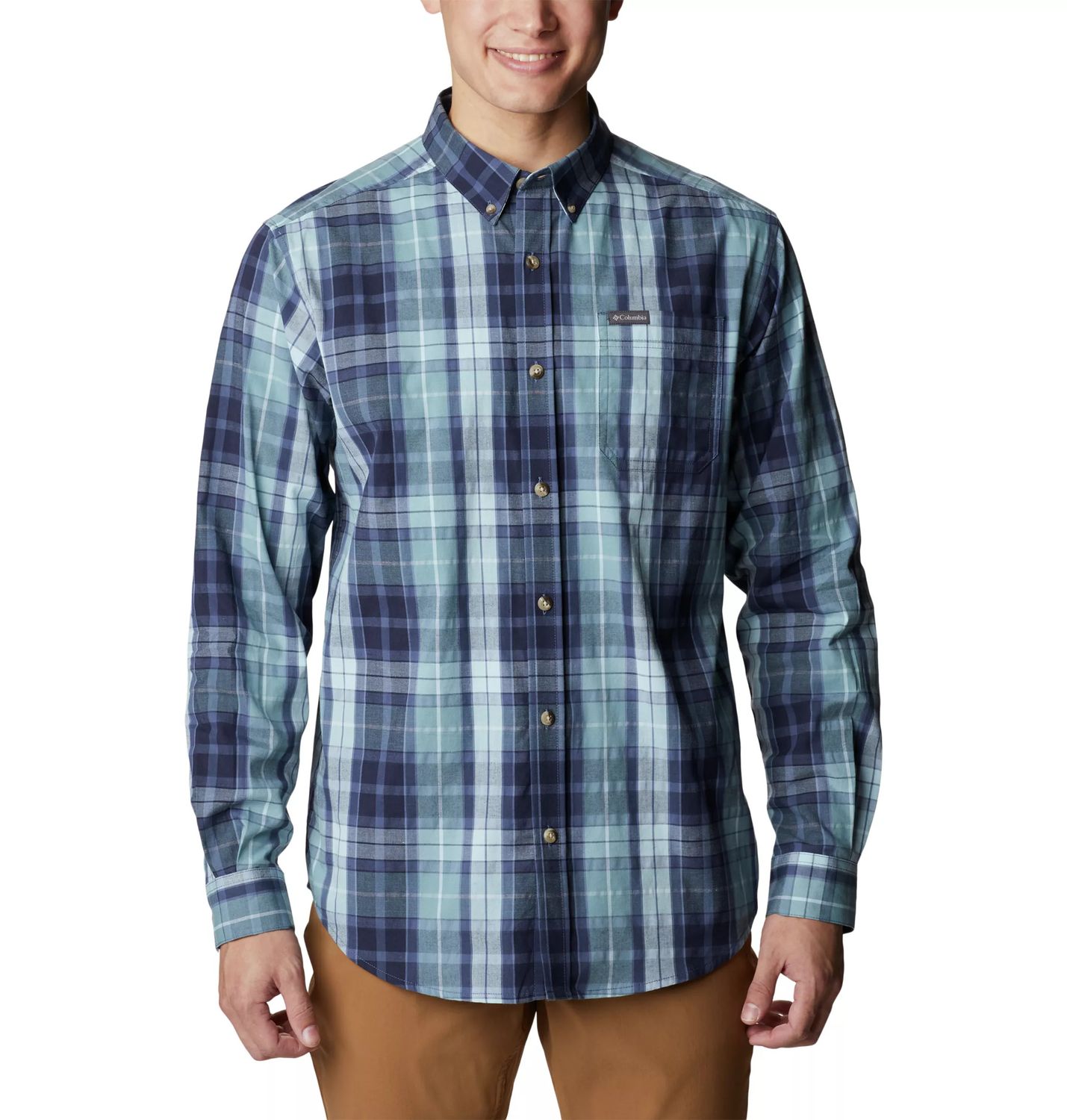 Rapid Rivers II Long Sleeve Shirt , Color: Blue, Size: M