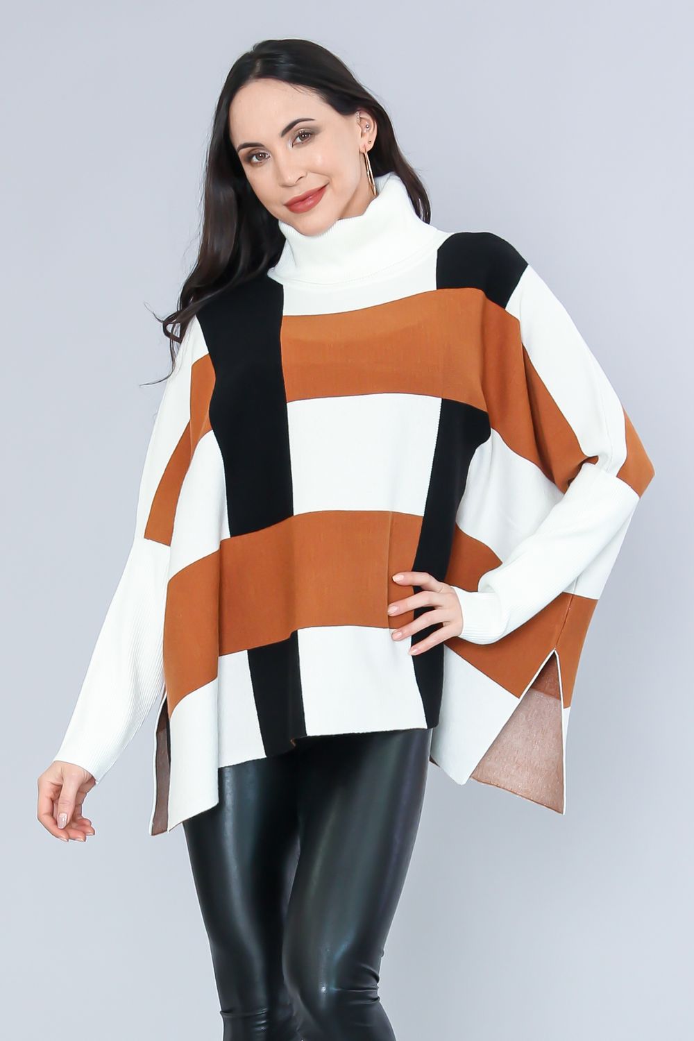 Knit Sweater Nutmeg/Black 223890