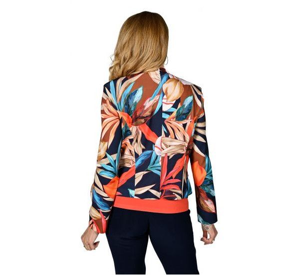 Navy/Orange Knit Jacket 236310