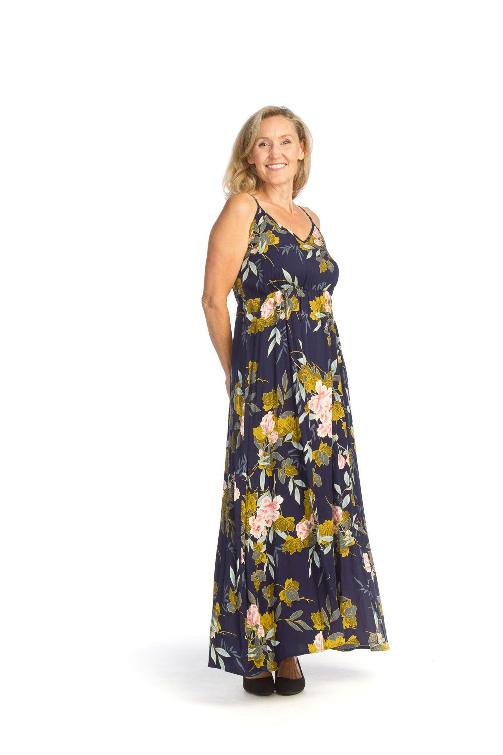 Drape Neck Floral Dress 14538