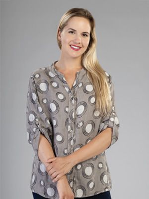 Circle Print Top C4192