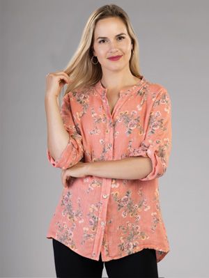 Flower Print Top C4191