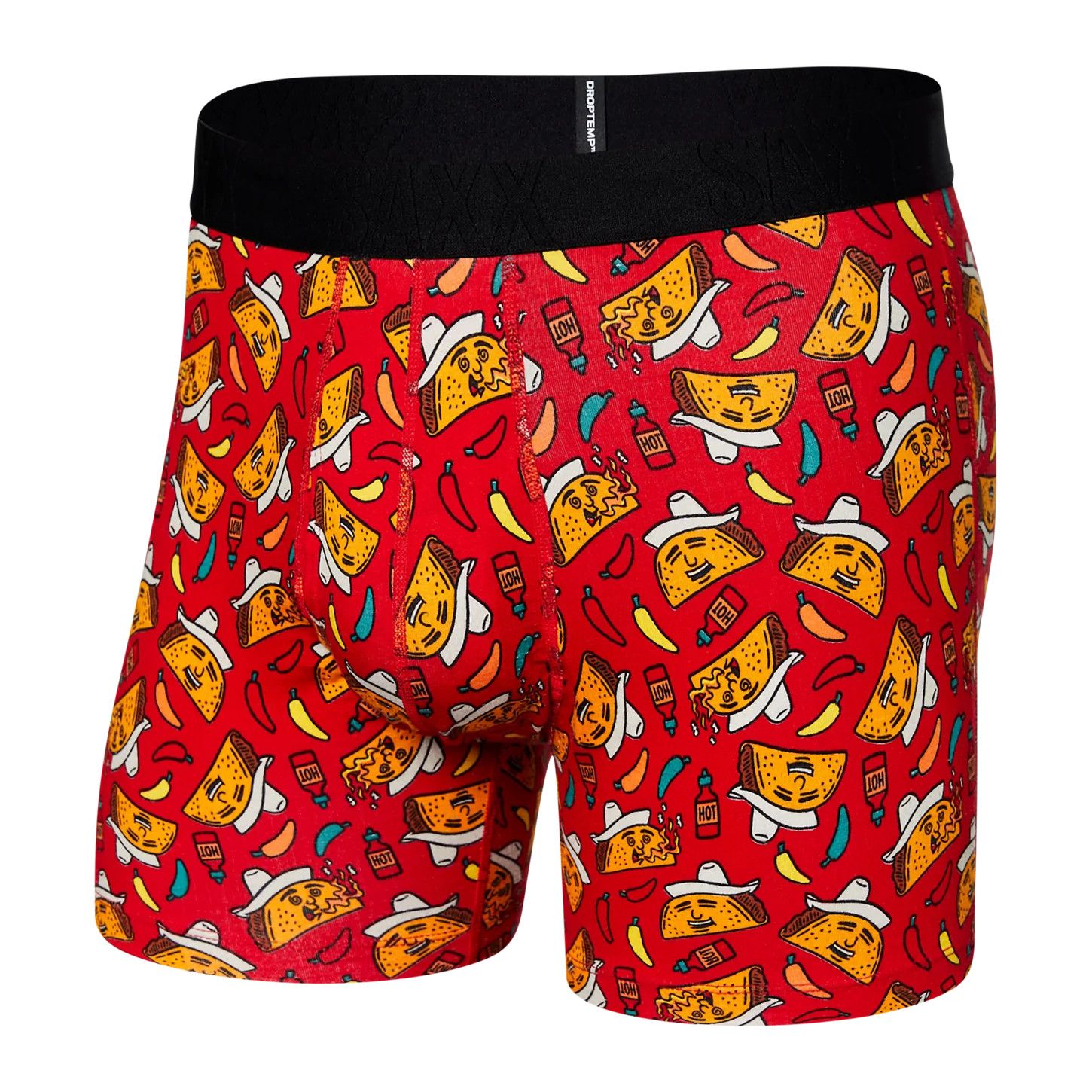 DropTemp™ Cooling Cotton  Boxer Brief / Tacqueria- Red  