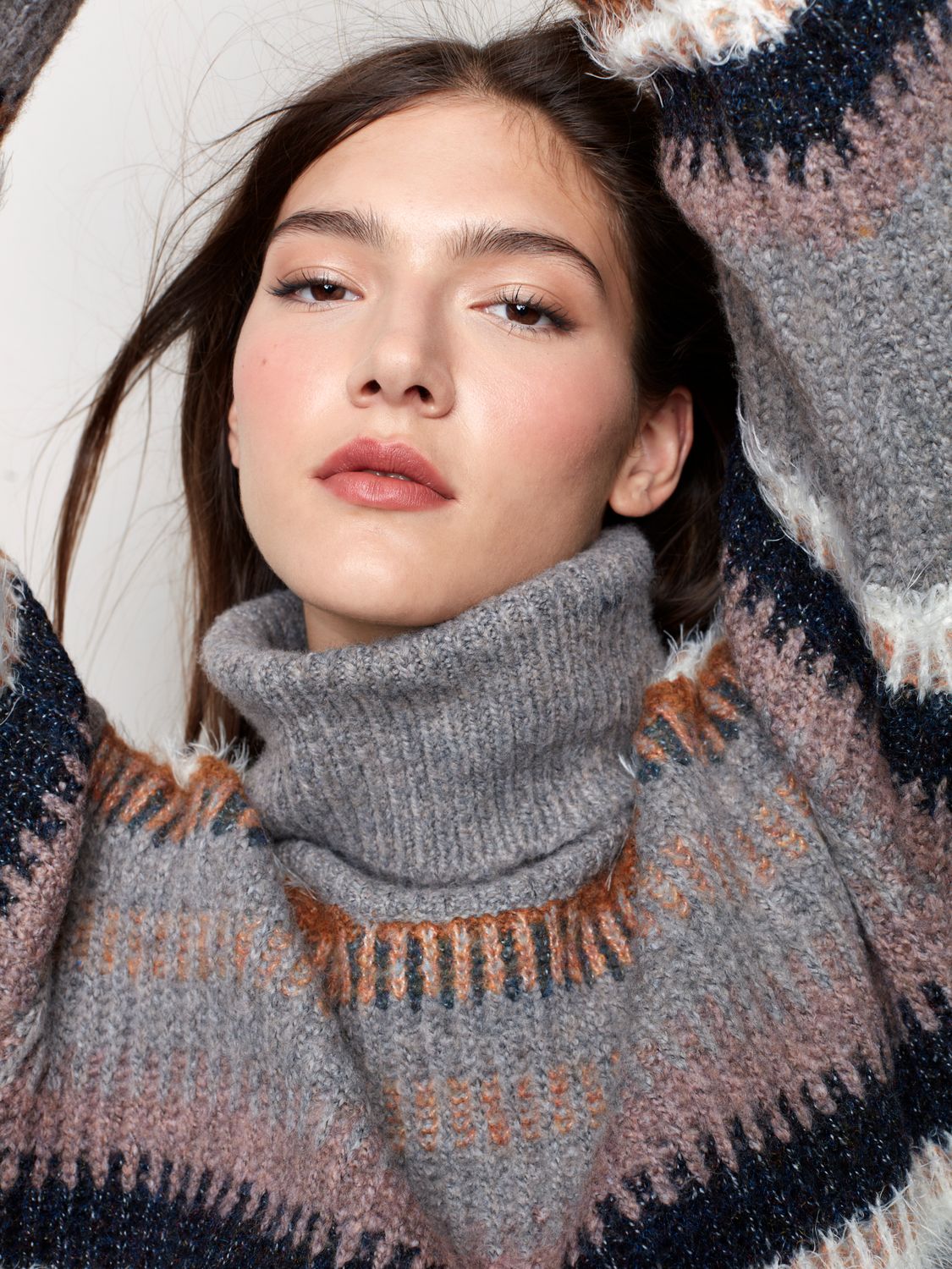 Drop Shoulder Cowl Neck Sweater C2414