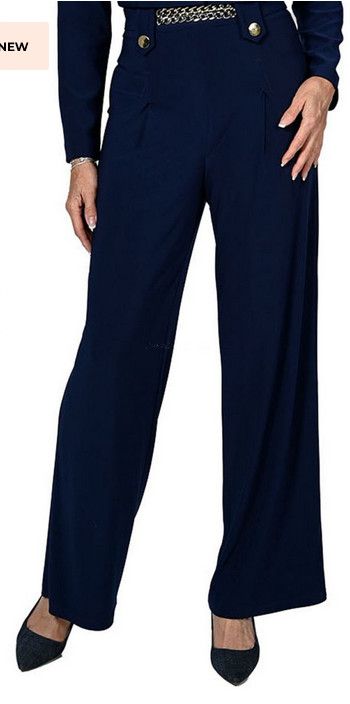 Midnight Blue Knit Pants Style 236056