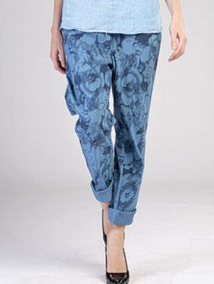 Linen Printed Pant C4126