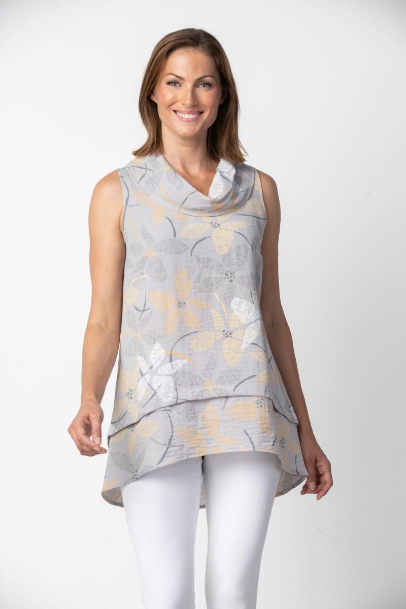 Mix Drape Collar Tunic 36105